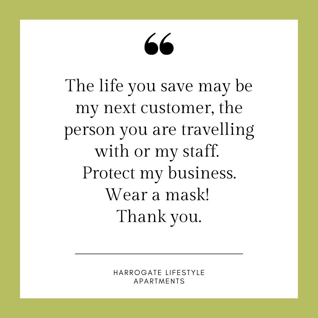 The life you save may be my next customer please wear a mask